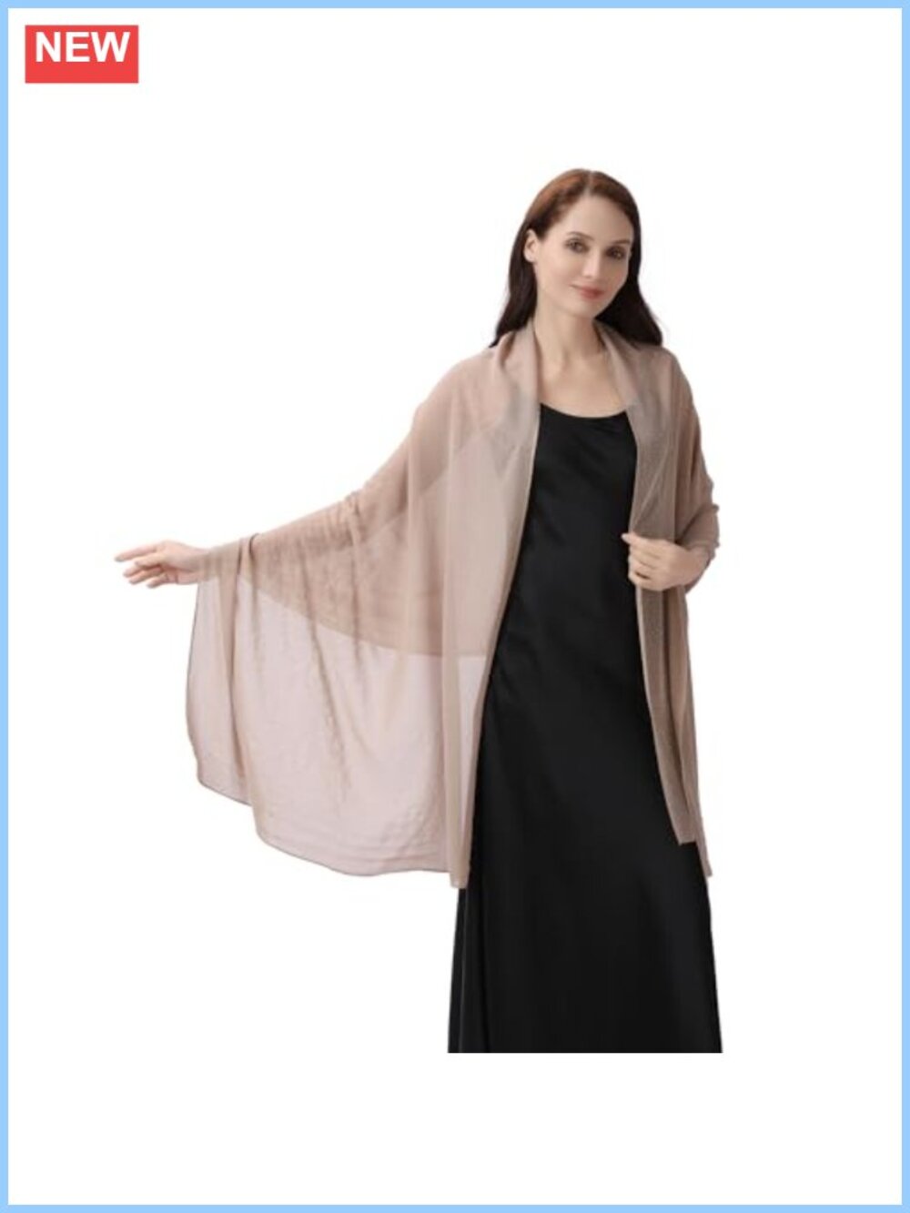 Glitter Chiffon Wrap Shawl Scarf Rhinestone Sparkle Evening Stole Cover Up